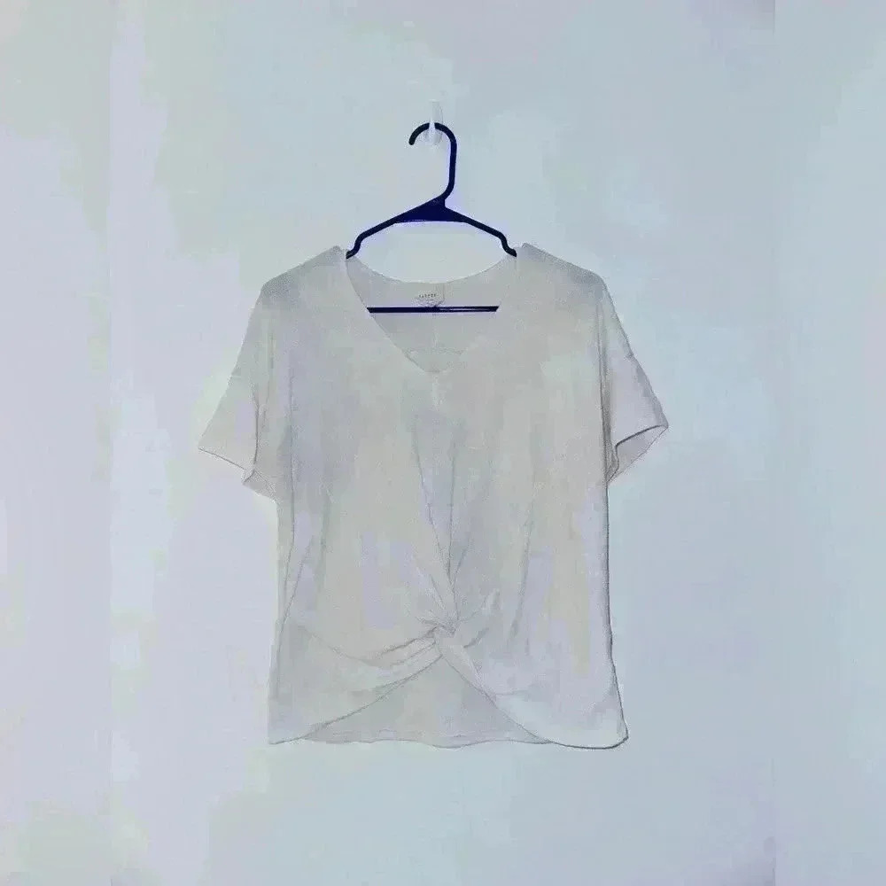 Harper Heritage Front Tie Top in White